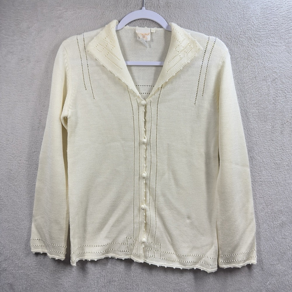 Catalina Vintage Ivory Cardigan Women's S Rockabilly Feminine‎ Grandmas